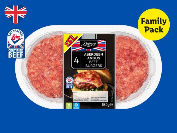 Deluxe 4 Aberdeen Angus British Beef Burgers