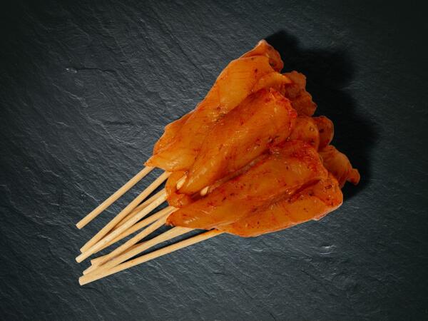 Mini filets de poulet en brochettes assaisonnées