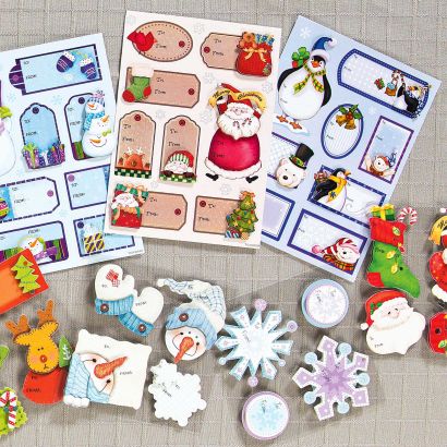 Étiquettes nominatives pour cadeaux de Noël