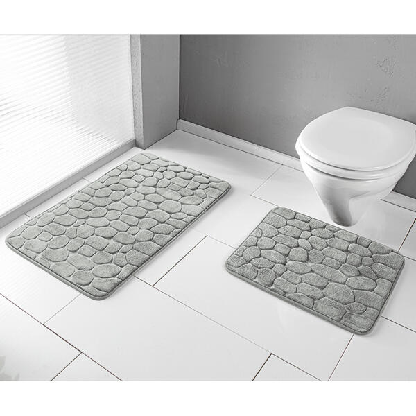 Weichschaum-Badematten-Set "Steinoptik"