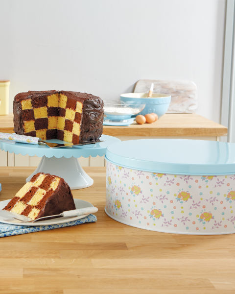 Floral Cake Tin & Plate Set
