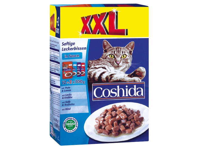 COSHIDA Katzennassnahrung 12 + 2 gratis