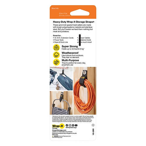 10" Storage Straps, 3 pack