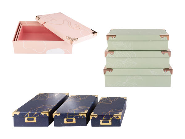 Boîtes de rangement, 3 pièces