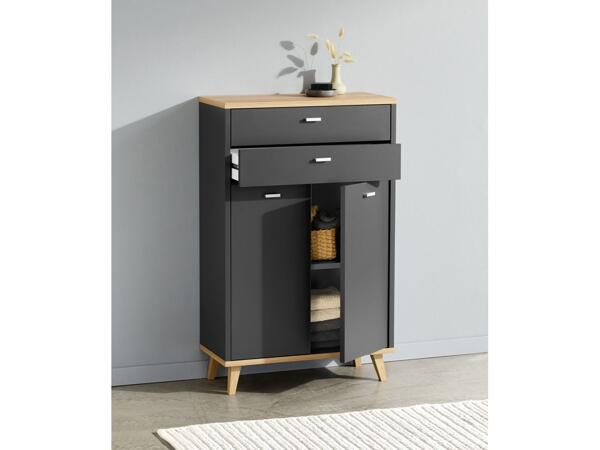 Bathroom cabinet with 2 doors and 2 drawers