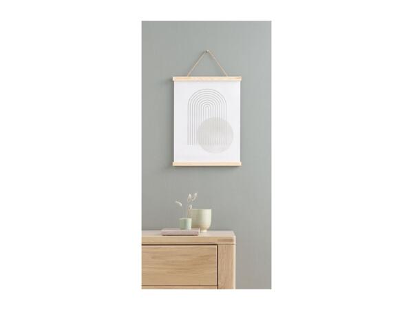 Livarno Home Magnetic Wooden Frame With Grey Geometric Design on Poster