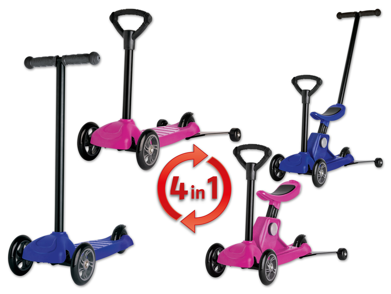 PLAYTIVE JUNIOR(R) 4-in-1 Kinder Scooter