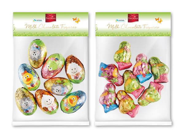 Små chokoladefigurer