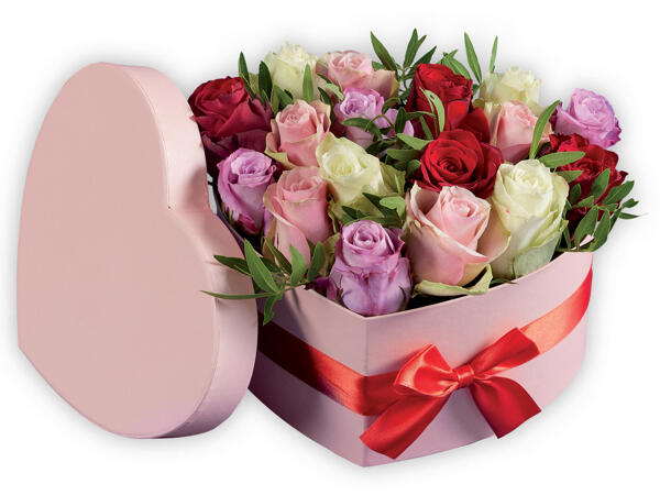 Rosen in Herzbox