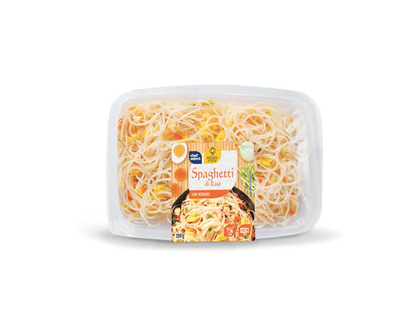 Rice Spaghetti with Vegetables
