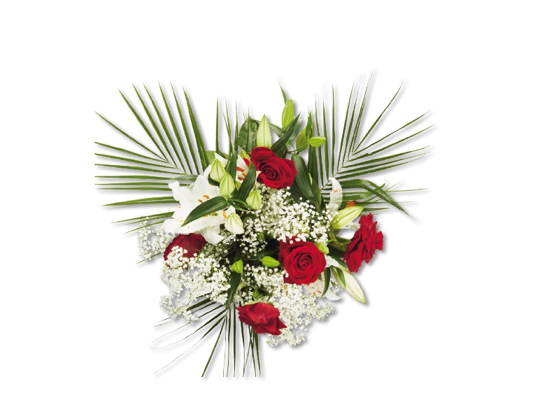 Bouquet de roses et lys exclusif