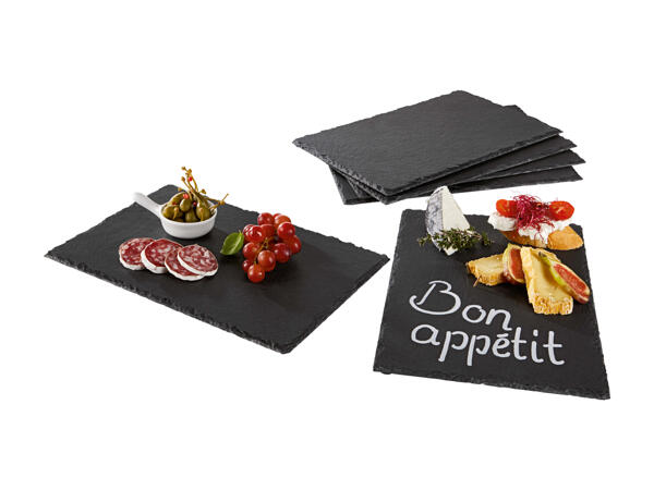 Plateaux en ardoise, lot de 6