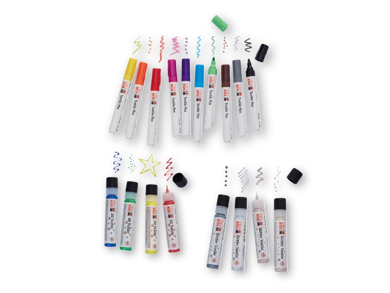 MARABU CREABOX(R) Textile Felt Tip Pens