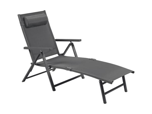 Chaise longue en aluminium