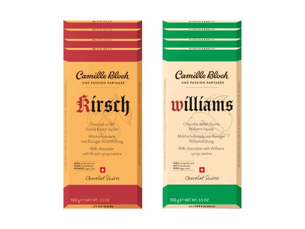 Tablettes de chocolat Camille Bloch