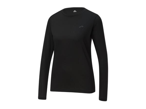 CRIVIT Ladies' Black Long Sleeve Sports Top