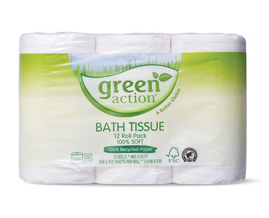 Green Action 100% Recycled Bath Tissue