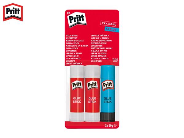 Pritt Classic & Blue Glue Sticks - 3 Pack