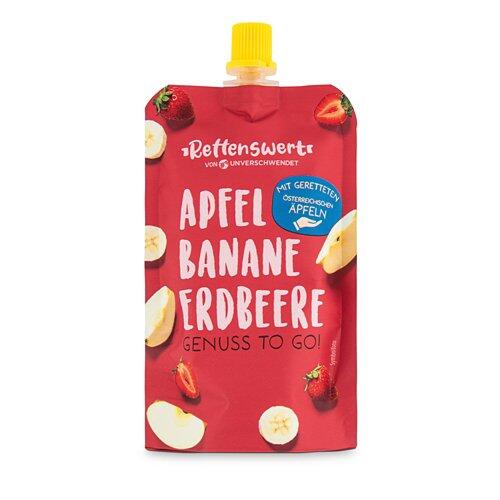 RETTENSWERT Fruchtsnack, Apfel-Banane-Erdbeere