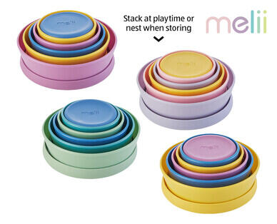 Melii Puzzle Container, Spikey Water Bottle or Stacking Food Storage Containers with Lids
