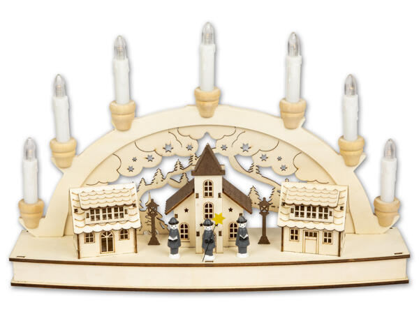 LED-Holz-Weihnachtsdorf