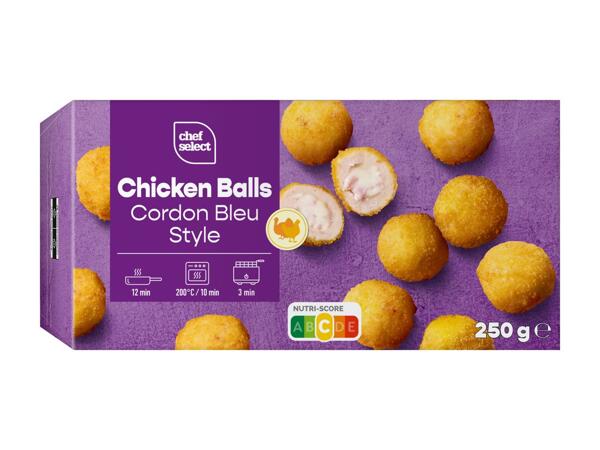 Boulettes de poulet style cordon bleu