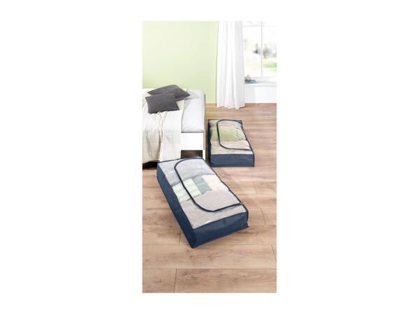 Livarno Home Bedroom Storage Solutions Under-Bed Storage Bags - 2 pack Blue