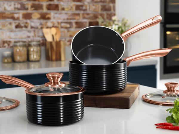 Tower LINEAR 3 Piece Saucepan Set