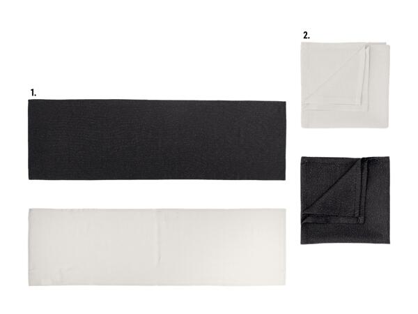 Chemin de table/set de serviettes, 4 pièces