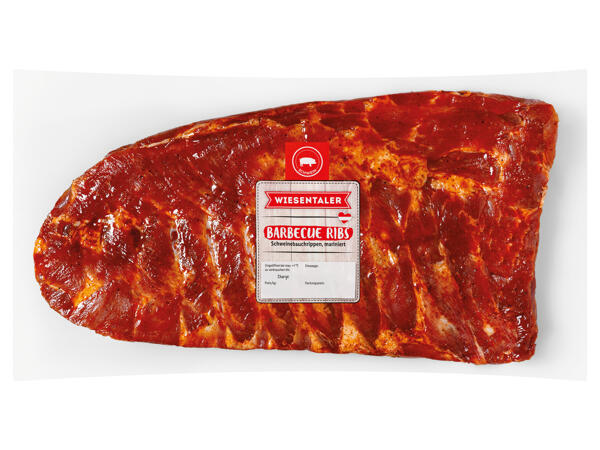 Frische BBQ Ribs mariniert