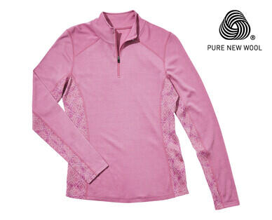 Adult's Merino Long Sleeve Quarter Zip Top