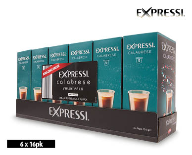 Expressi Calabrese Value Packs Coffee Capsules 6 x 16pk