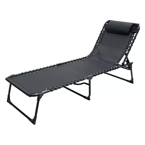Folding Lounge Chair, Black
