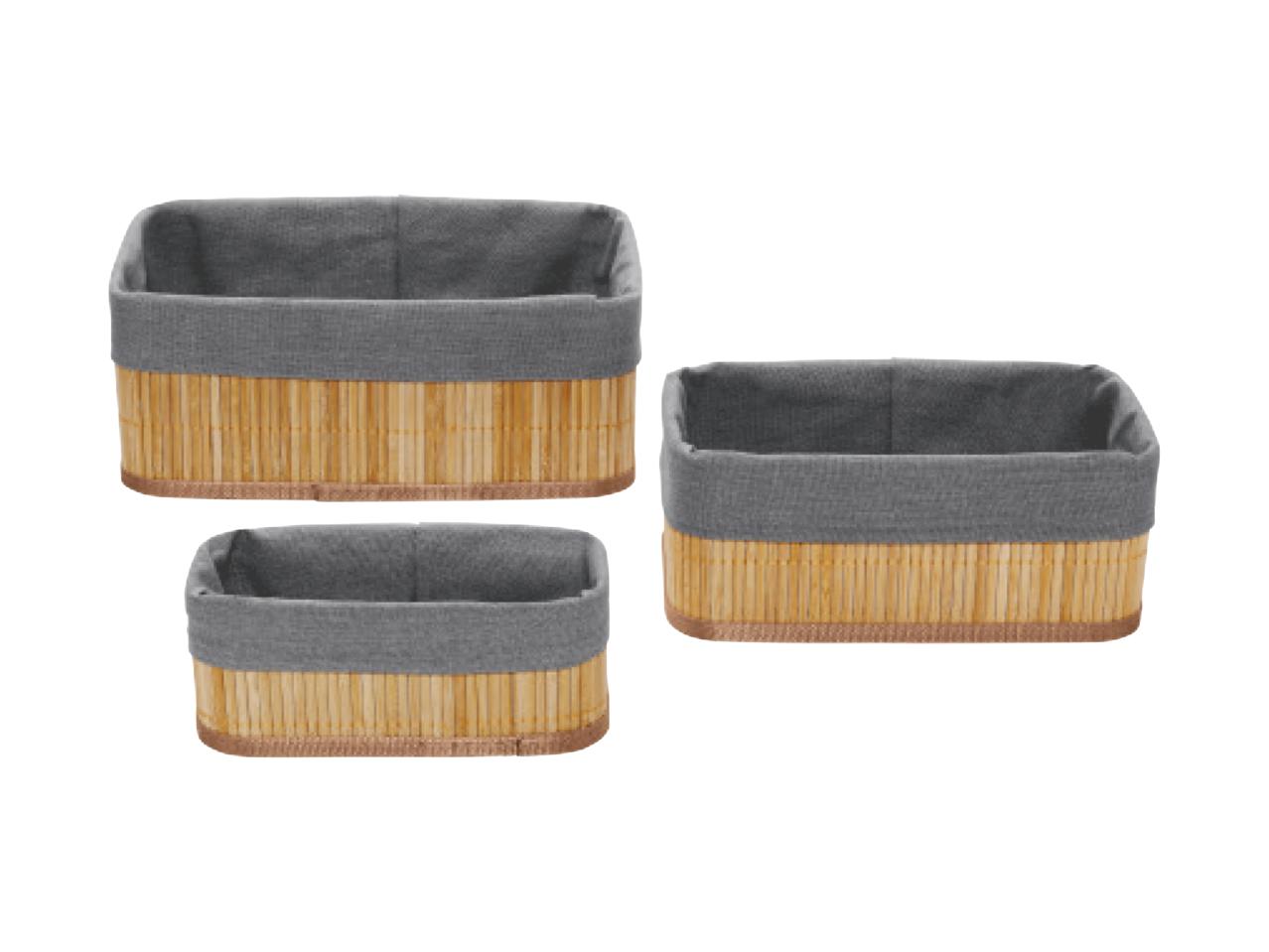LIVARNO LIVING Bamboo Storage Baskets