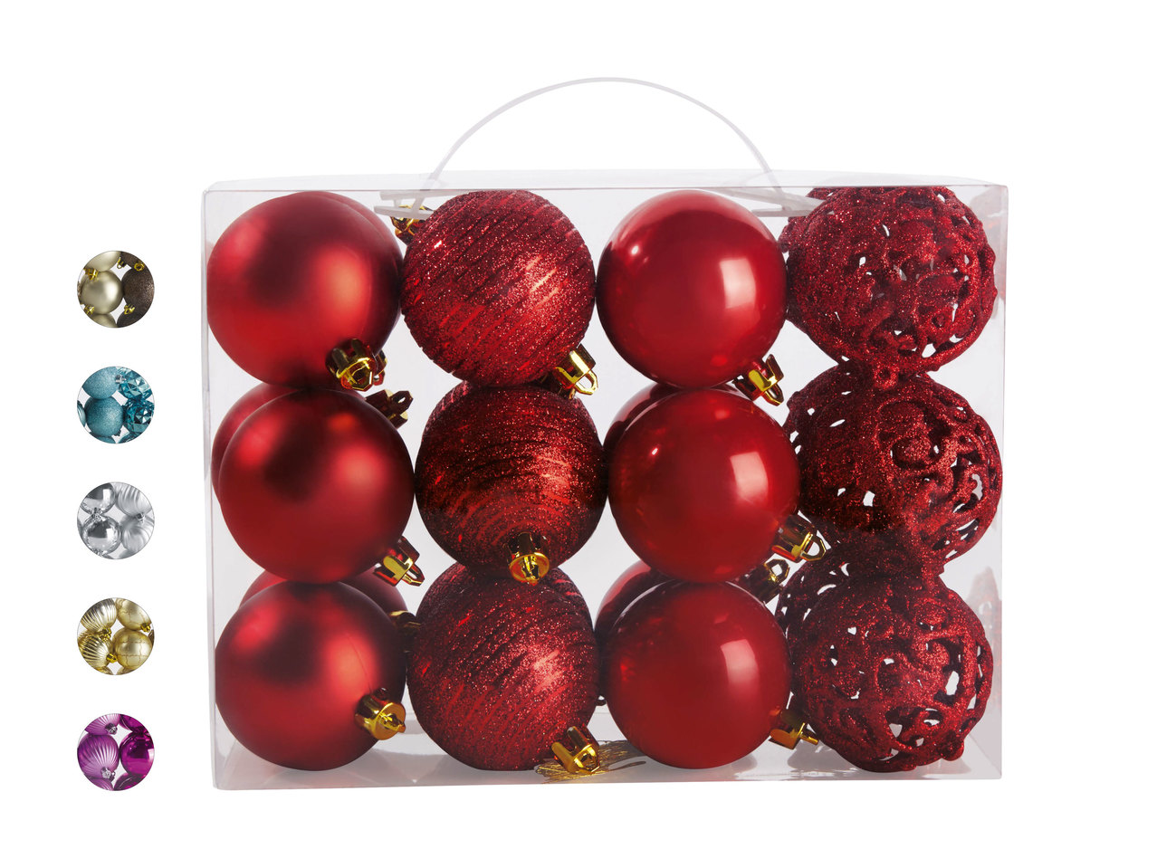 Boules de Noël, 24 pièces