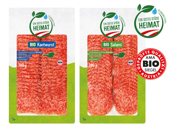 Bio Kantwurst oder Salami