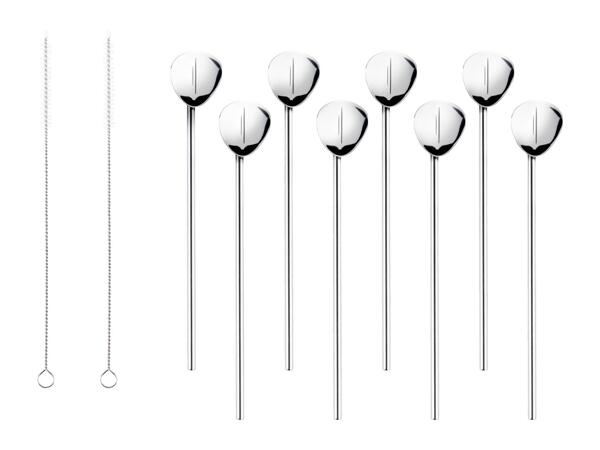 Livarno Home Stainless Steel Spoon Straws - 10 Piece Set