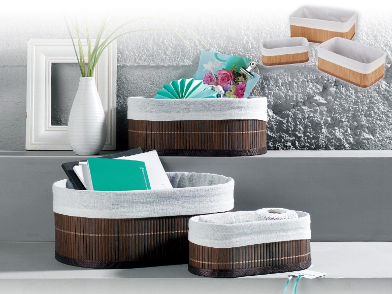 LIVARNO LIVING Bamboo Storage Boxes