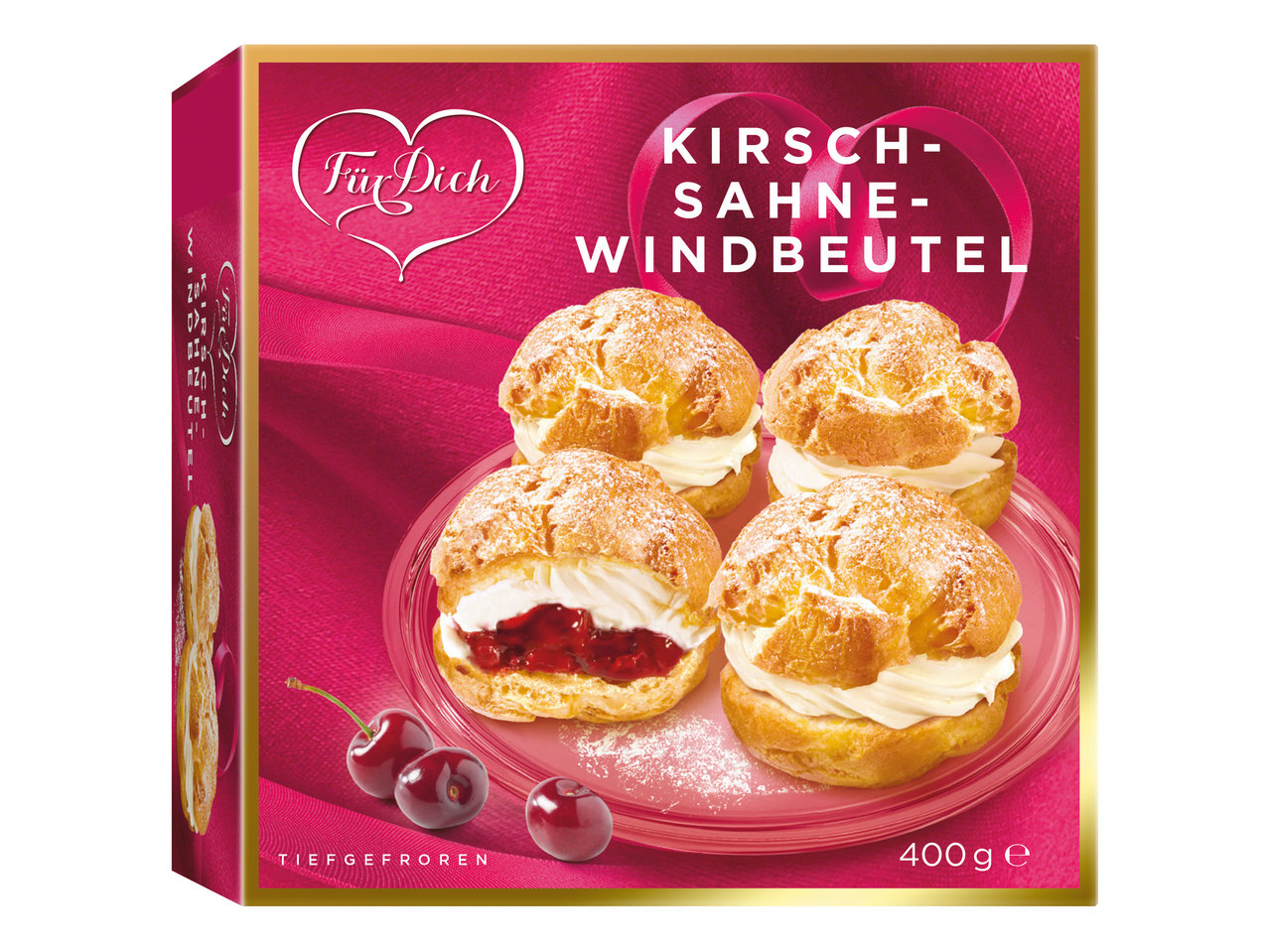 FÜR DICH Kirsch-Sahne-Windbeutel