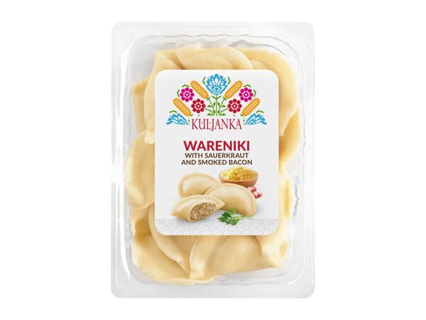 Wareniki with Sauerkraut & Smoked Bacon