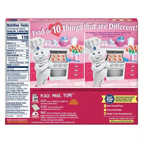 Heart Shaped Sugar Cookie Dough, 20 count