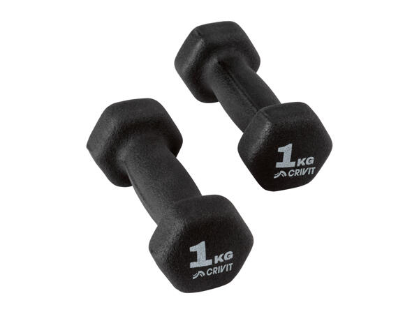 Crivit Dumbbell Set 1kg/2kg - Set of 2