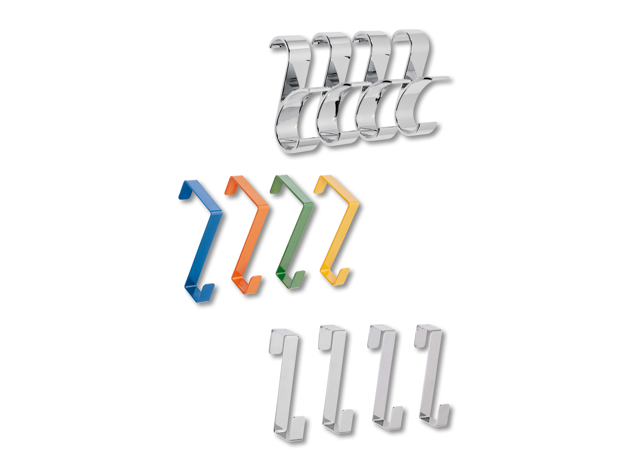 Crochets pour radiateur/ crochets pour porte, lot de 4