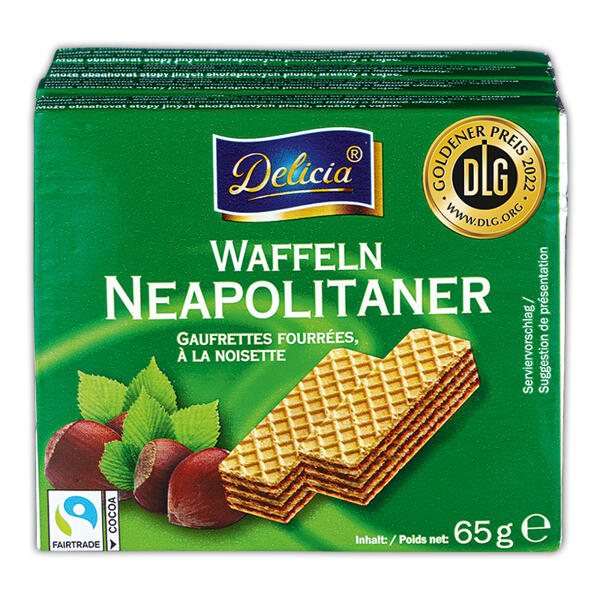 Waffeln gefüllt