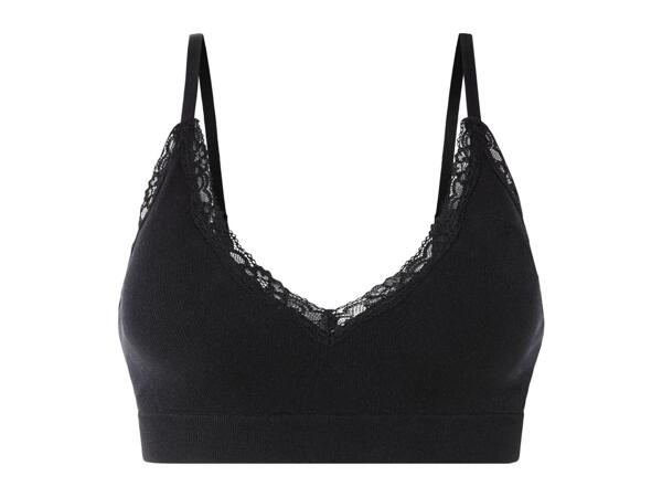 Esmara Ladies' Ribbed Bralette - Black