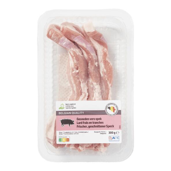 Gesneden varkensspek
