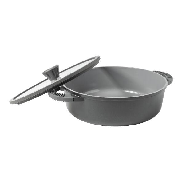 CROFTON(R) 				Poêle en fonte d'aluminium avec couvercle, 28 cm