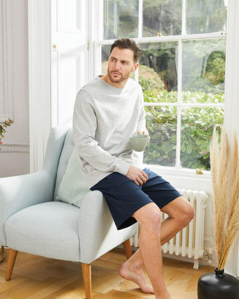 Avenue Men's Navy Lounge Shorts