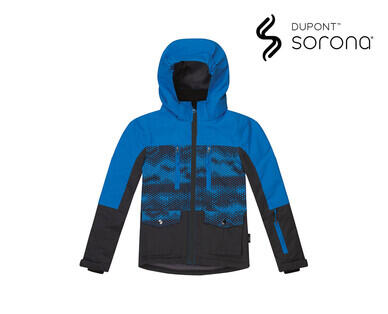 Children's Ski Jacket - Charcoal/Lime or Blue Camo