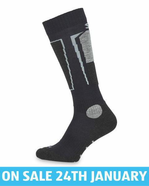 Adult's Navy Ski Socks With Silk